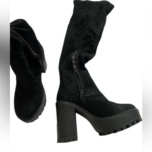 FAUX SUEDE OVER THE KNEE BOOTS - Picture 5 of 6